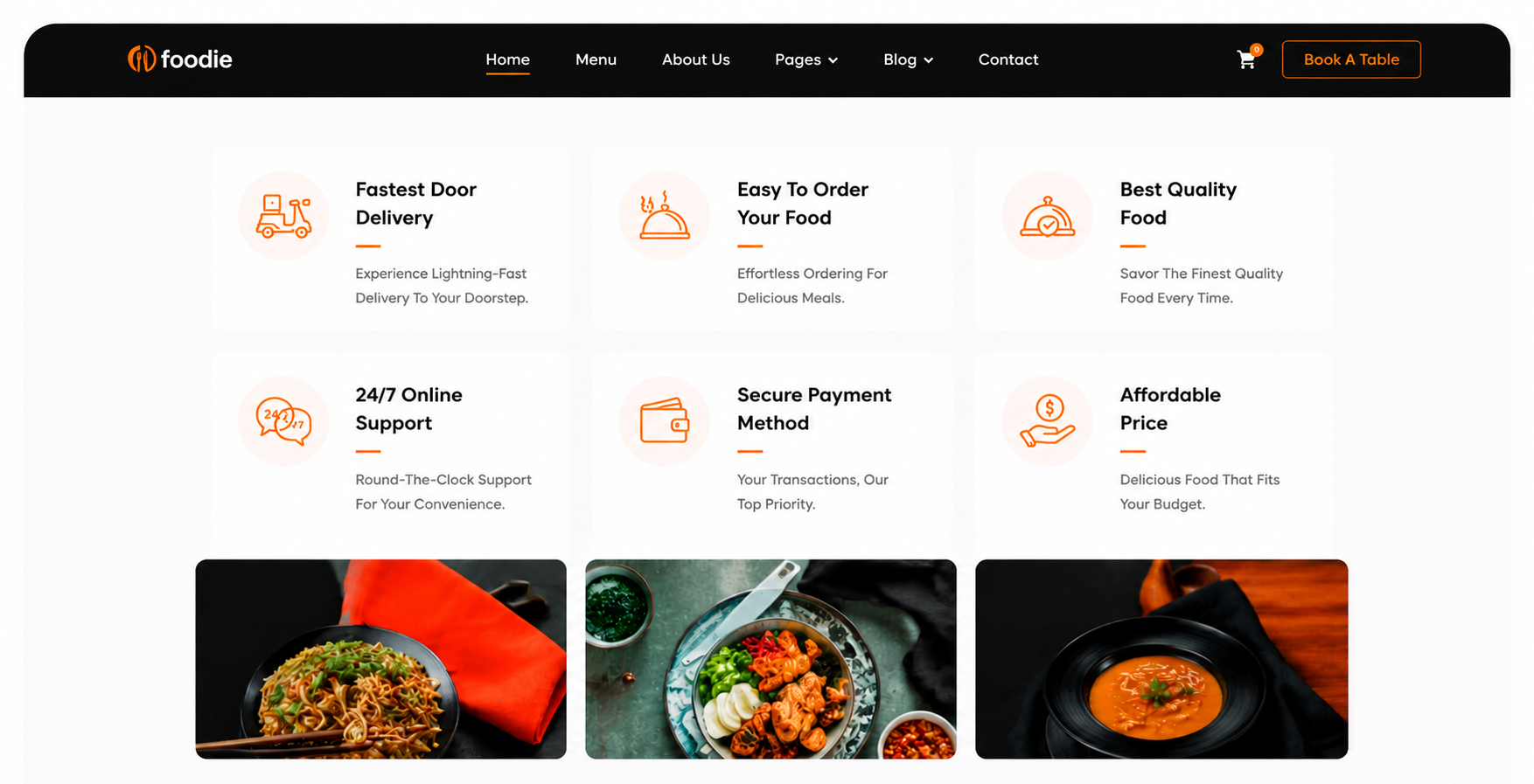 restaurant website