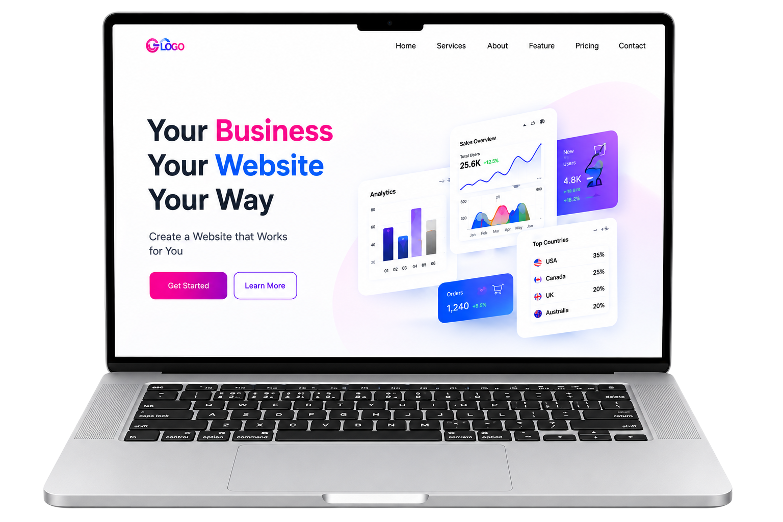 Laptop Website Preview